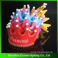 Hot Christmas children Party LED light crown princess king birthday party boys girls hat cap Flash Sparkle hair hoop headband